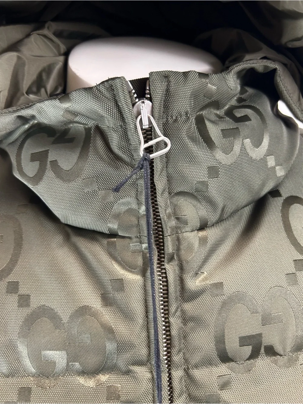 Gucci Jumbo GG canvas down jacket